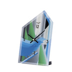 AMS T1253 Tischuhr mit Acrylglas und blauem Vogel-Design