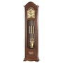 AMS S2022-1 Standuhr mit Nussbaum-Massivholzgehäuse und Intarsien