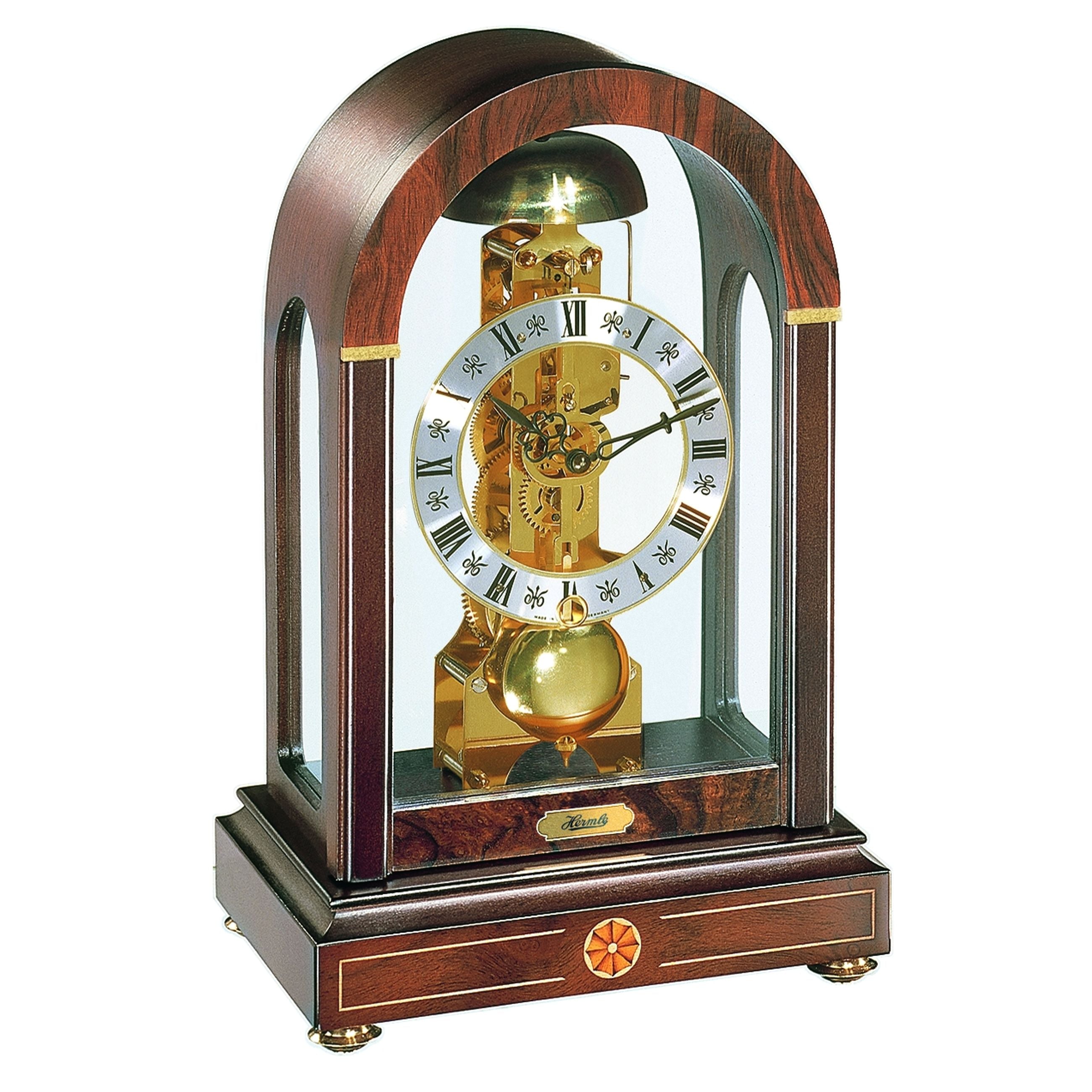 Hermle 22712-030791 Stiluhr Stratford Nussbaum mit Wurzelholzeinlagen