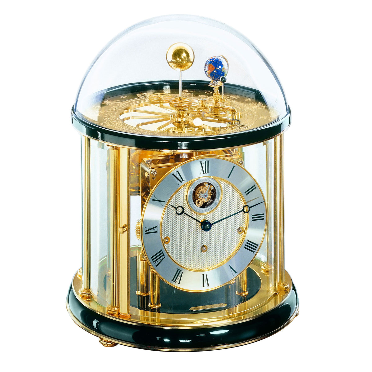 Hermle 22805-740352 Tischuhr Tellurium Schwarz Gold "Franz Hermle & Sohn"