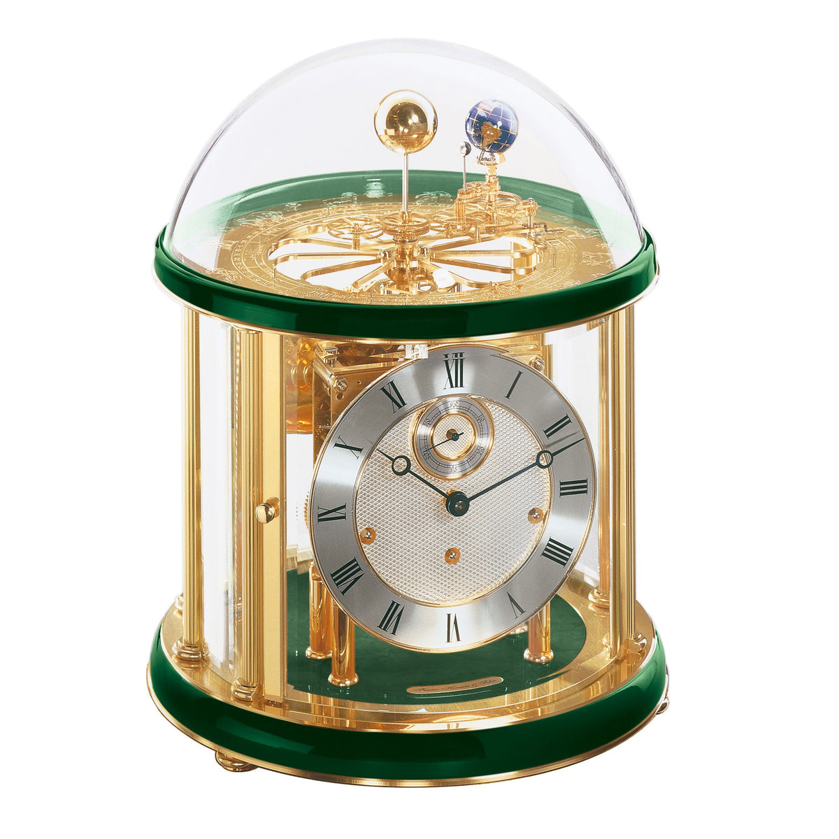 Hermle 22805-V10352 Tischuhr Tellurium grün "Franz Hermle & Sohn"