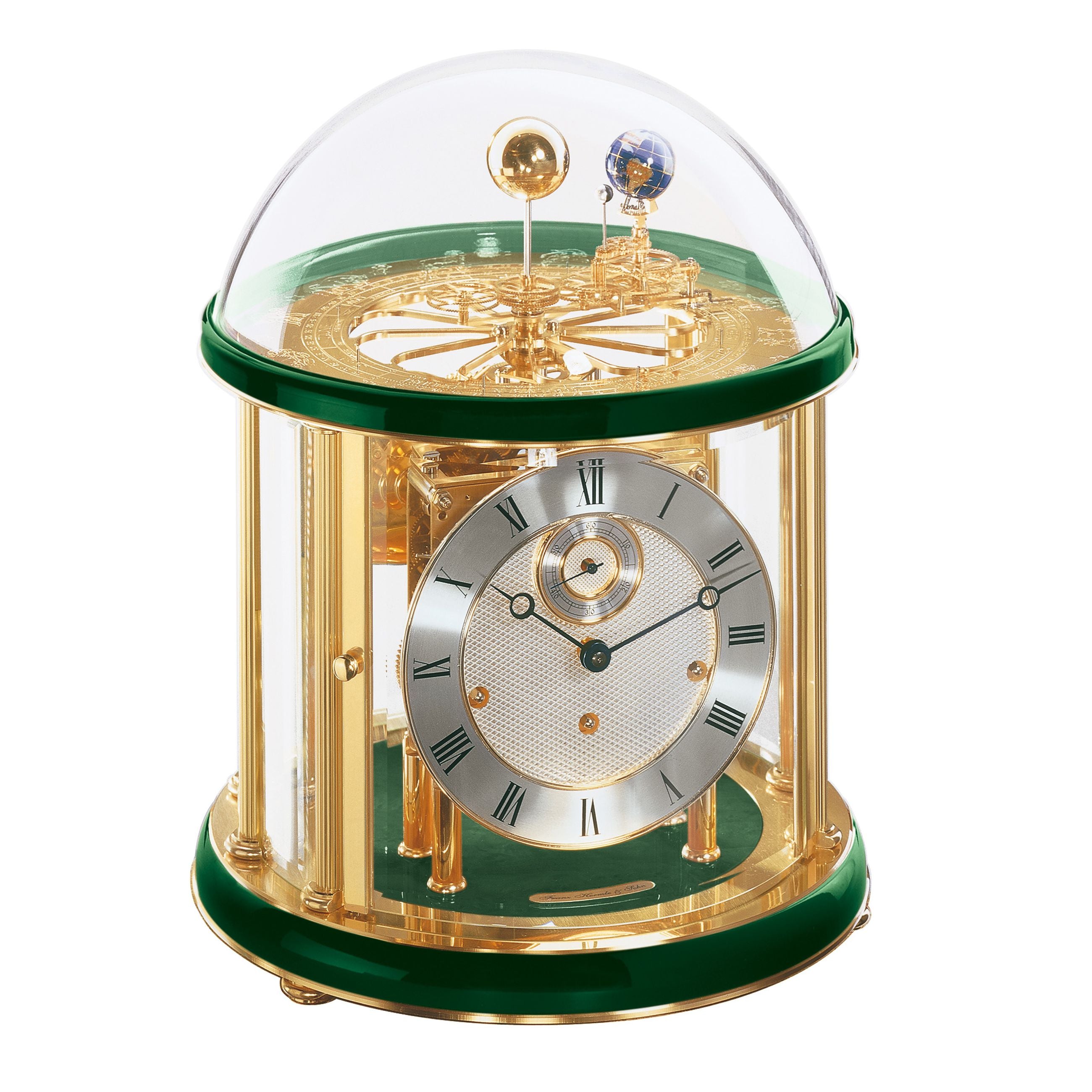 Hermle 22805-V10352 Tischuhr Tellurium grün "Franz Hermle & Sohn"