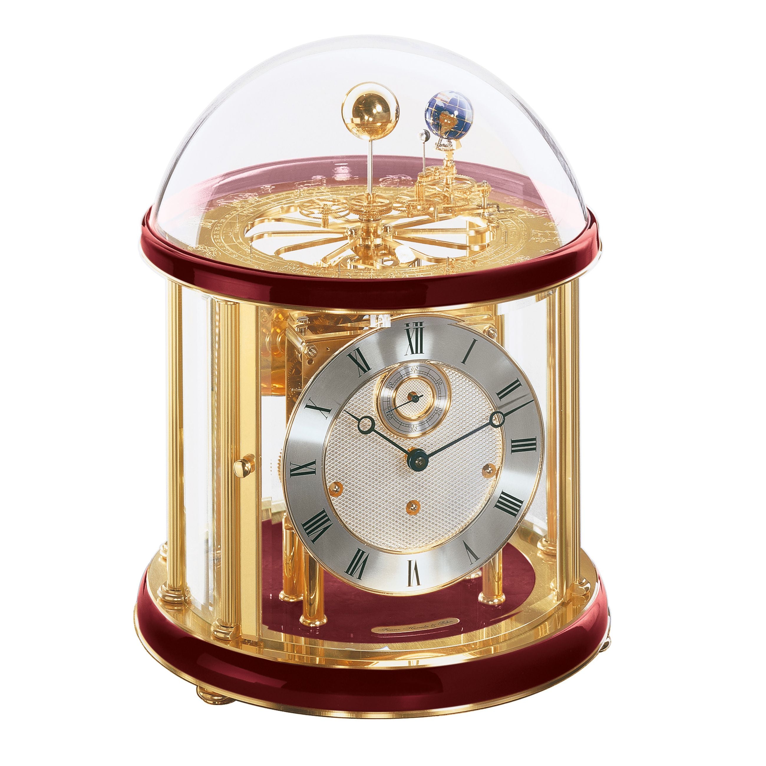 Hermle 22805-V20352 Tischuhr Tellurium "rot "Franz Hermle & Sohn"