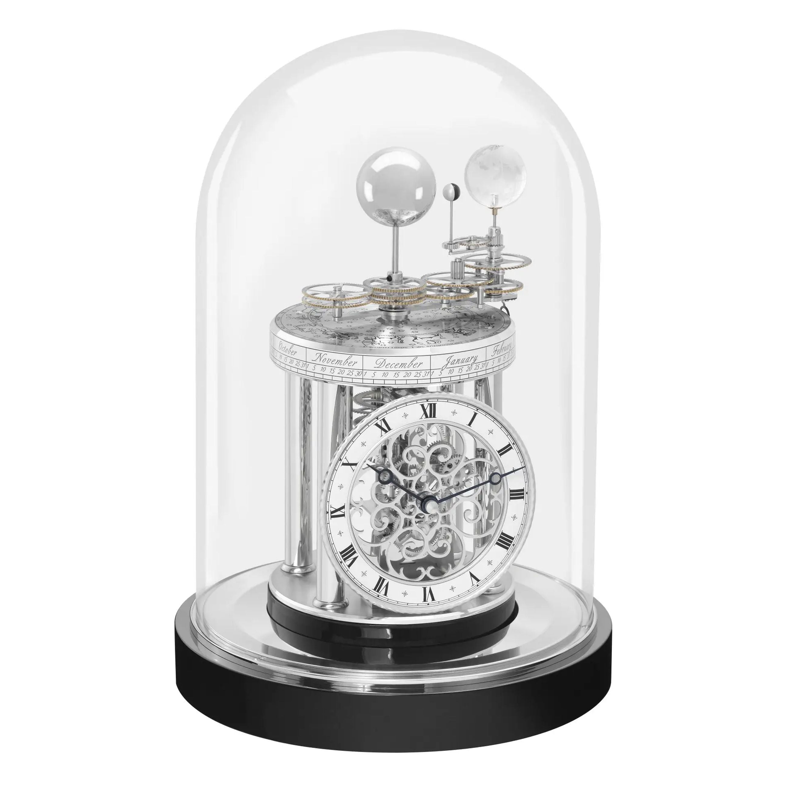 Hermle 22836-742987 Stiluhr Astrolabium Schwarz Nickel