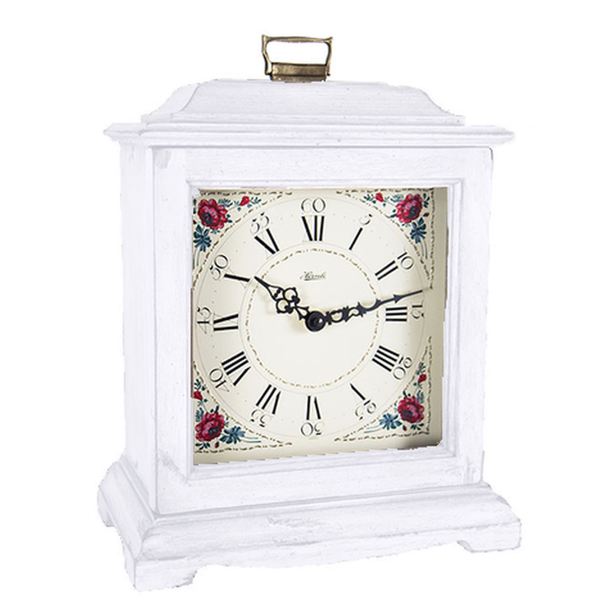 Hermle 22915-V62114 Tischuhr Austen Vintage Weiß Quartzwerk mit Melodie