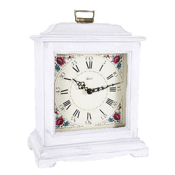 Hermle 22915-V62114 Tischuhr Austen Vintage Weiß Quartzwerk mit Melodie