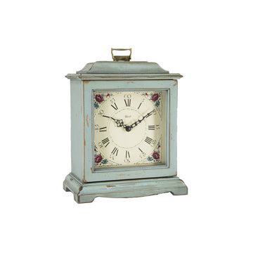 Hermle 22915-V72114 Tischuhr Austen Vintage Blau Quartzwerk mit Melodie