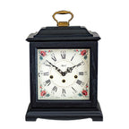 Hermle 22915-V80340 Tischuhr Austen Vintage Schwarz mit automatischer Nachtabschaltung