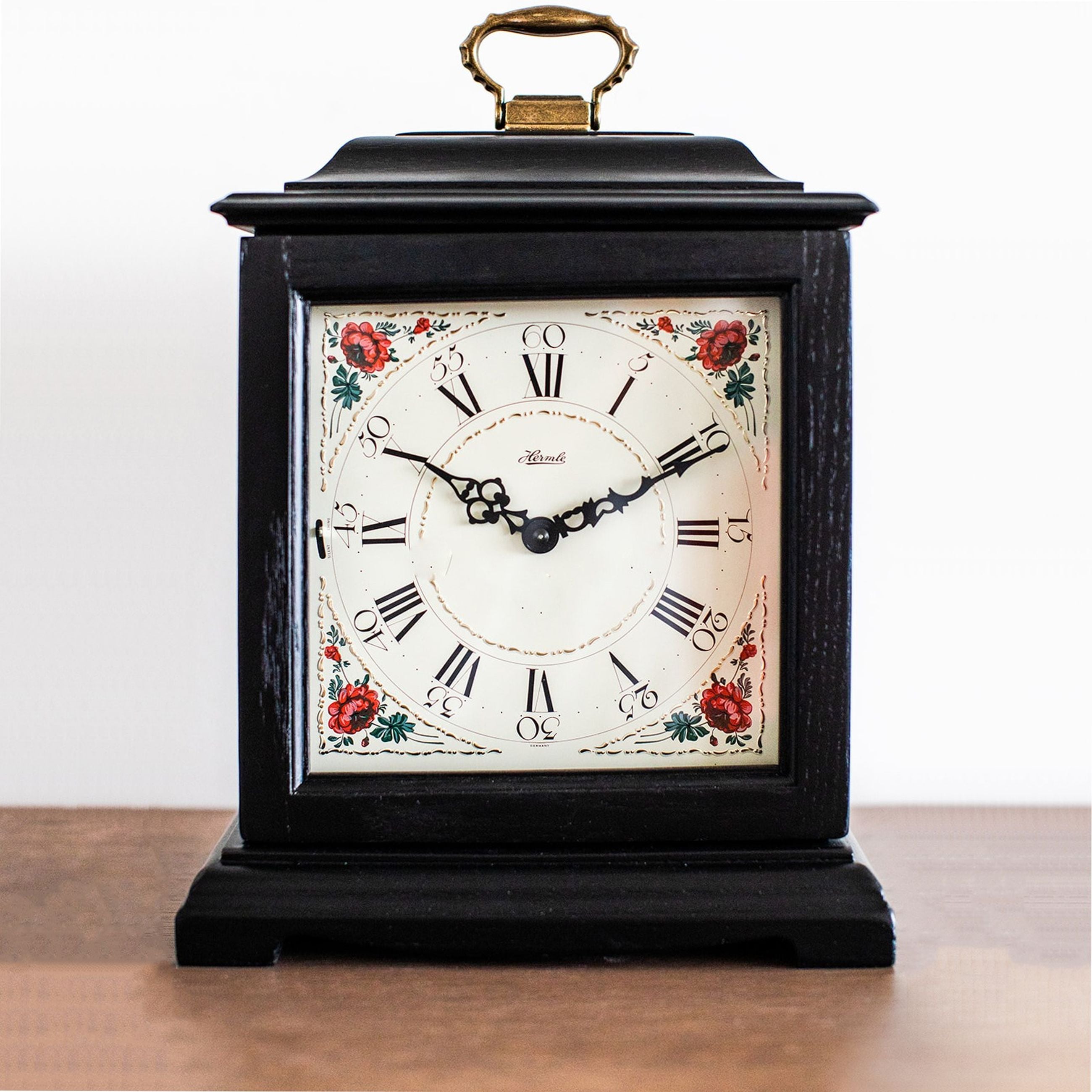 Hermle 22915-V82114 Tischuhr Austen Vintage Schwarz Quartzwerk mit Melodie