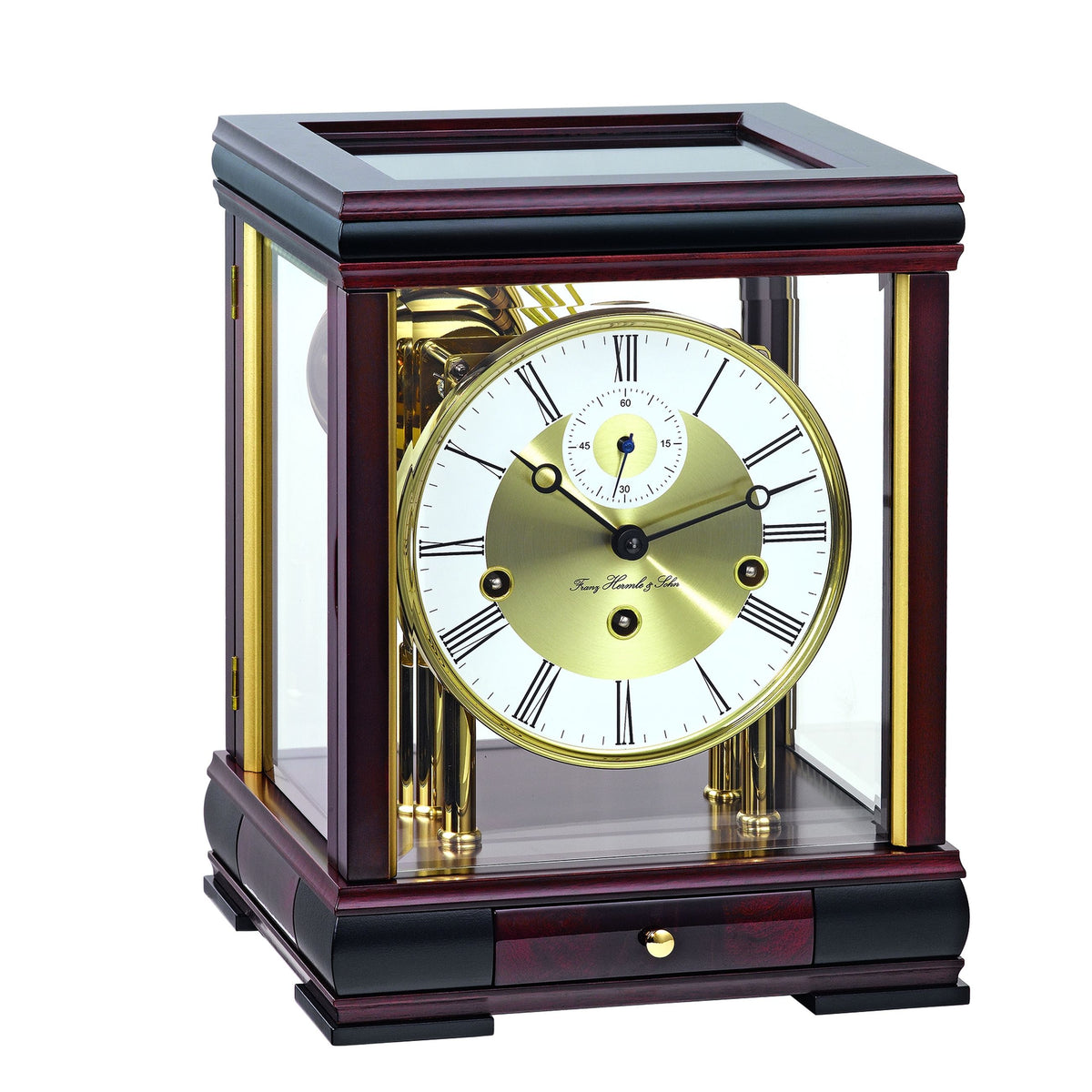 Hermle 22998-070352 Stiluhr Bergamo "Franz Hermle & Sohn" Mahagoni