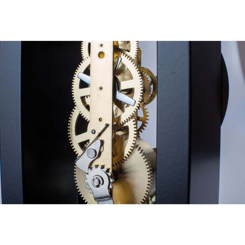 Hermle 23015-740721 Tischuhr Boston offen Schwarz Skelettwerk ohne Schlag