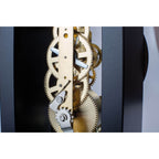 Hermle 23015-740721 Tischuhr Boston offen Schwarz Skelettwerk ohne Schlag
