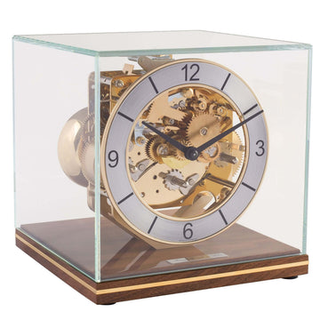Hermle 23052-030340 Tischuhr Cube Nussbaum