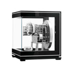 Hermle 23058-740352 Tischuhr Ewiger Kalender Schwarz mit Schwarzem Zifferblatt