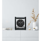 Hermle 23058-740352 Tischuhr Ewiger Kalender Schwarz mit Schwarzem Zifferblatt