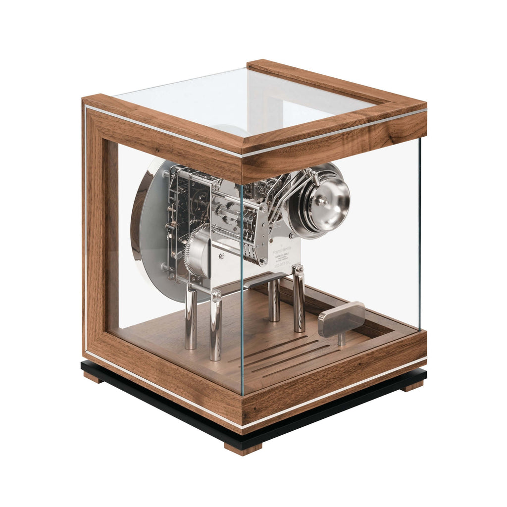 Hermle 23059-030352 Tischuhr Ewiger Kalender Nussbaum mit weißem Zifferblatt