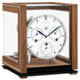 Hermle 23059-030352 Tischuhr Ewiger Kalender Nussbaum mit weißem Zifferblatt