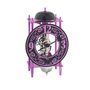 Hermle 23060-B40711 Tischuhr York Raubritter in Pink mit Nickelwerk Schwarze Glocke