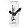 Hermle 23064-Y10721 Tischuhr Bogen Miles Acryl klar Zeiger Schwarz Werk Nickel