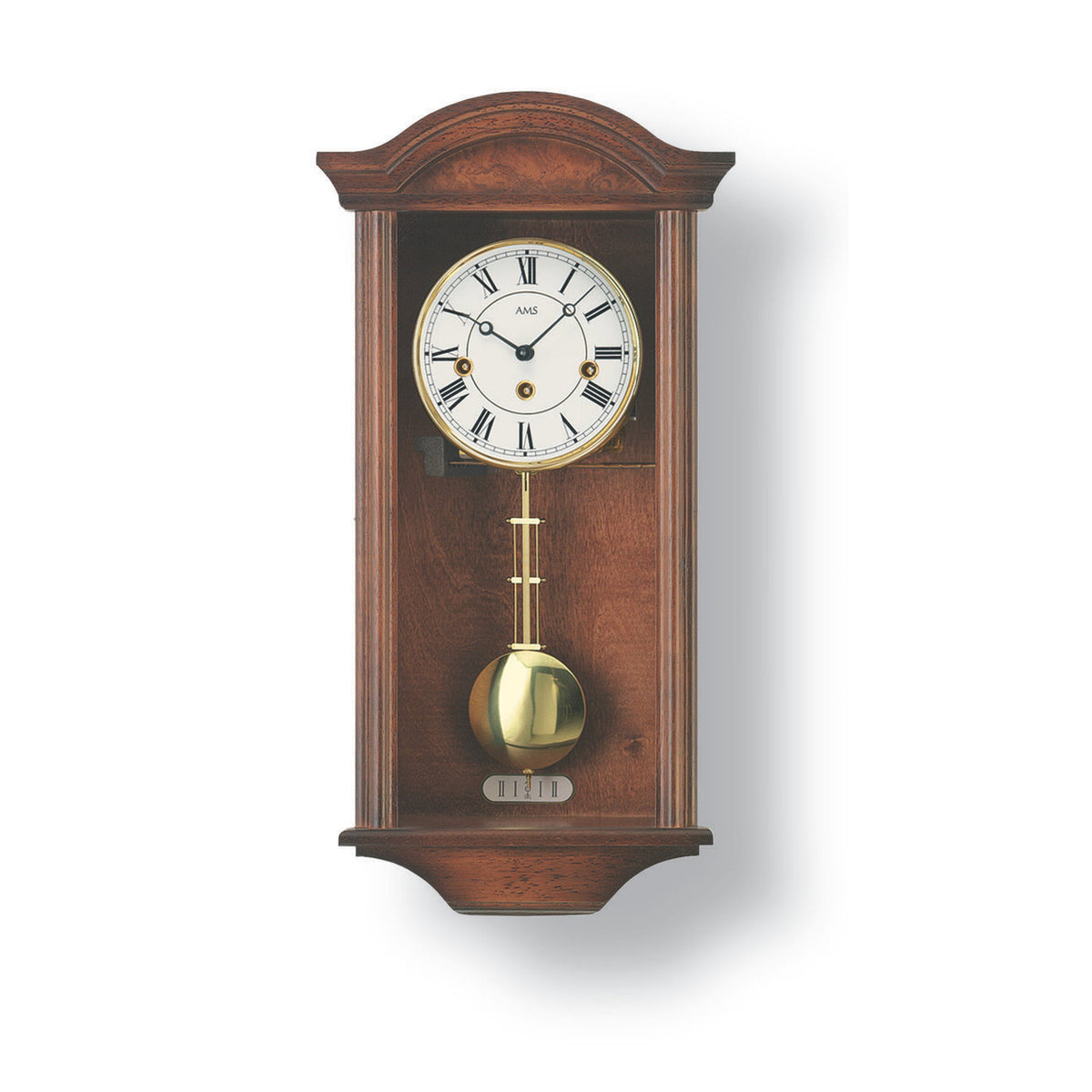 AMS R2614-1 Regulator mit Nussbaum-Massivholztür und 8-Tage Westminster-Schlagwerk