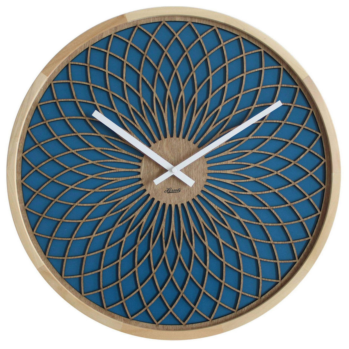 Hermle 30101-002100 Wanduhr Quarz rund blau