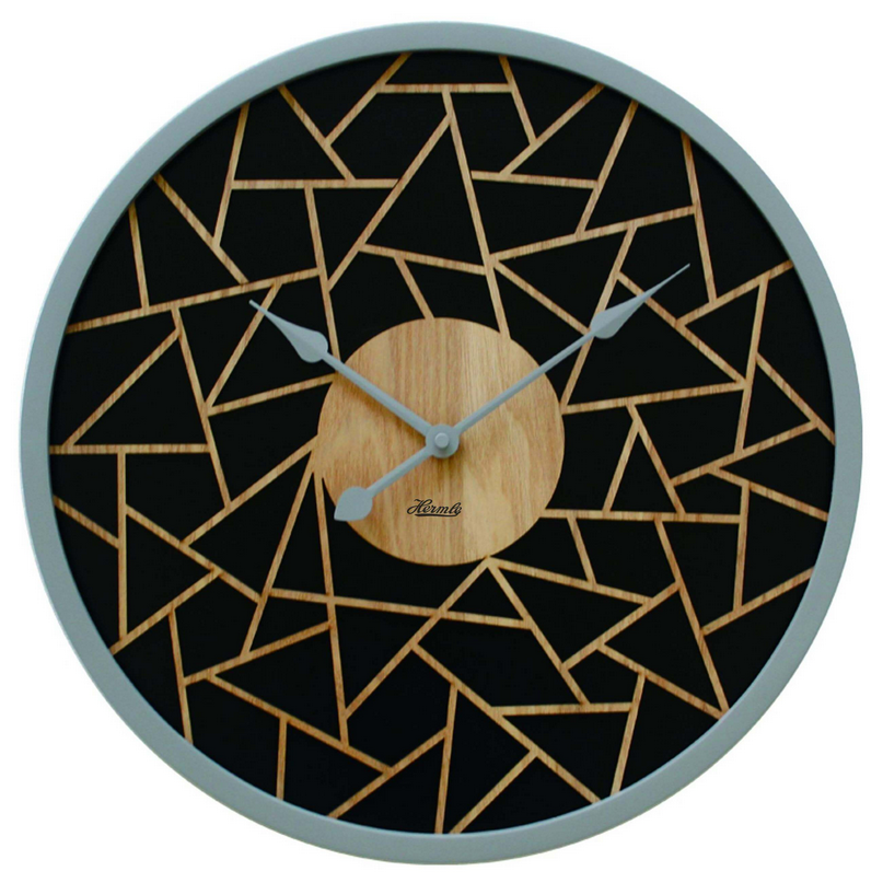 Hermle 30102-002100 Wanduhr Quarz rund Schwarz
