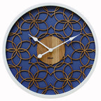 Hermle 30103-002100 Wanduhr Quarz rund blau