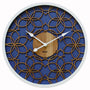 Hermle 30103-002100 Wanduhr Quarz rund blau