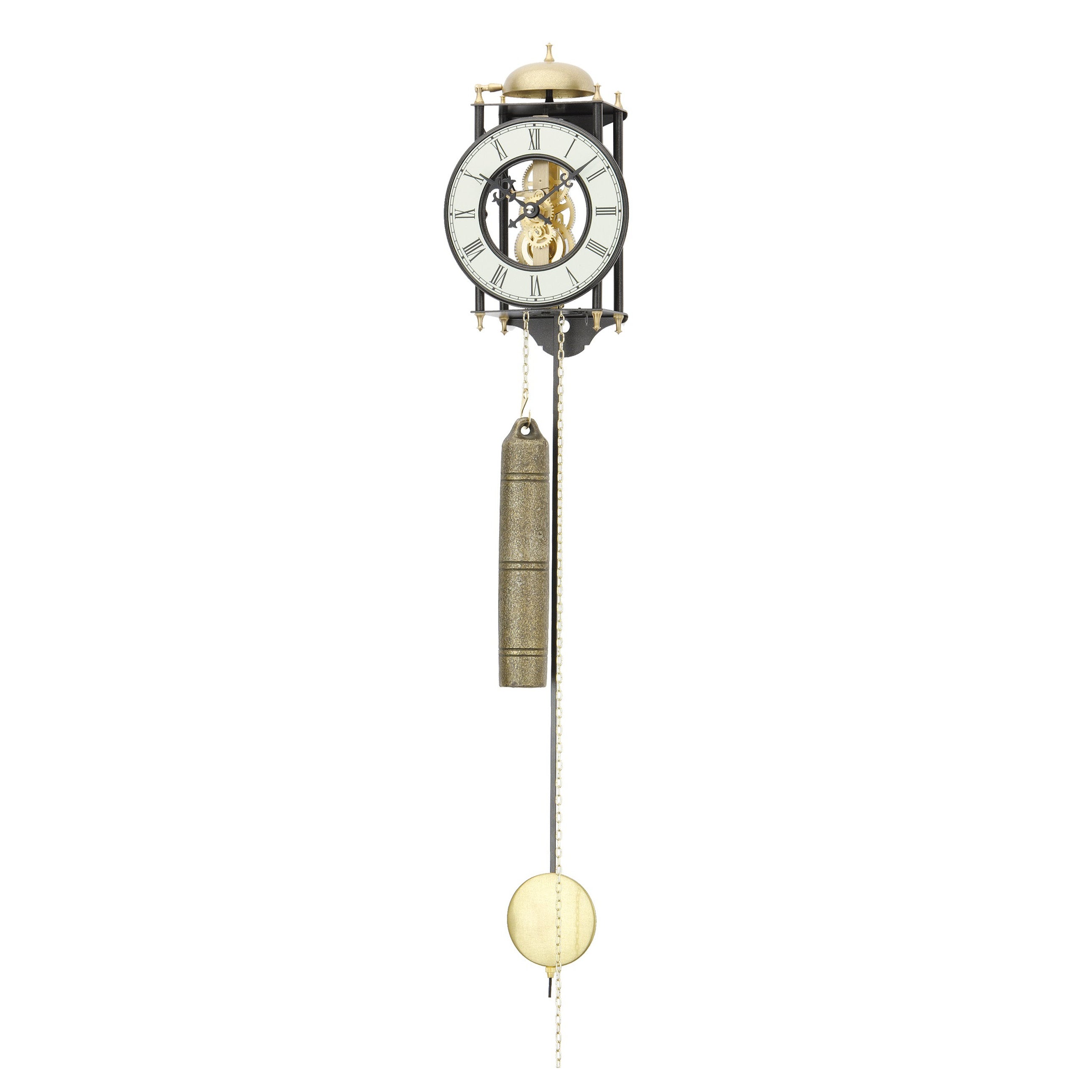 AMS H302 Mechanische Pendeluhr mit lackiertem Metallgehäuse und 8-Tage Schlagwerk