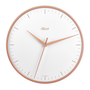 Hermle 30919-V52100 Wanduhr Bahnhofsuhr - Ø 400 roségoldfarbener Reif mit weißem Zifferblatt roségoldfarben bedruckt