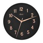 Hermle 30923-742100 Wanduhr Bahnhofsuhr - Ø 400 Schwarzer Reif mit anthrazit Zifferblatt roségoldfarbenen arabischen Zahlen