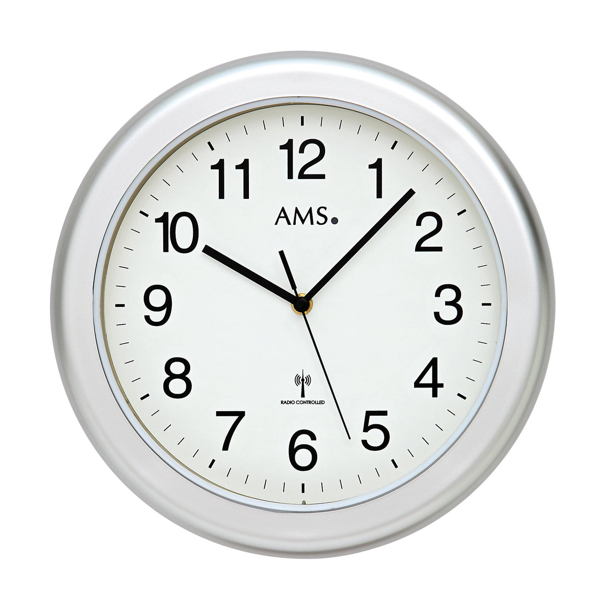 AMS F5956 Funkwanduhr mit Kunststoffgehäuse für Badezimmer