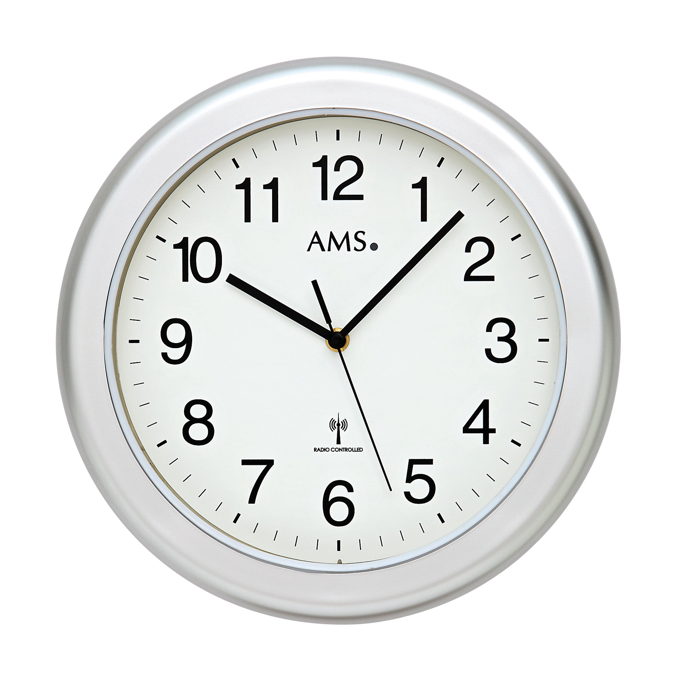 AMS F5956 Funkwanduhr mit Kunststoffgehäuse für Badezimmer