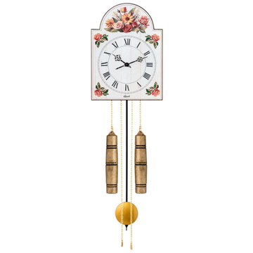 Hermle 61026-000261 Schilderuhr Giselle aus Holz mit blumigen Elementen Zahlenbild römisch