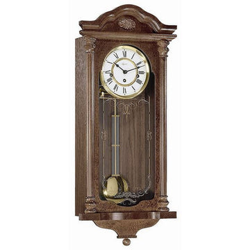 Hermle 70509-030141 Regulateur Fulham Nussbaum mit Dekorglas
