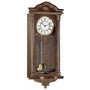 Hermle 70509-032214 Regulateur Fulham Nussbaum mit Dekorglas Quartz