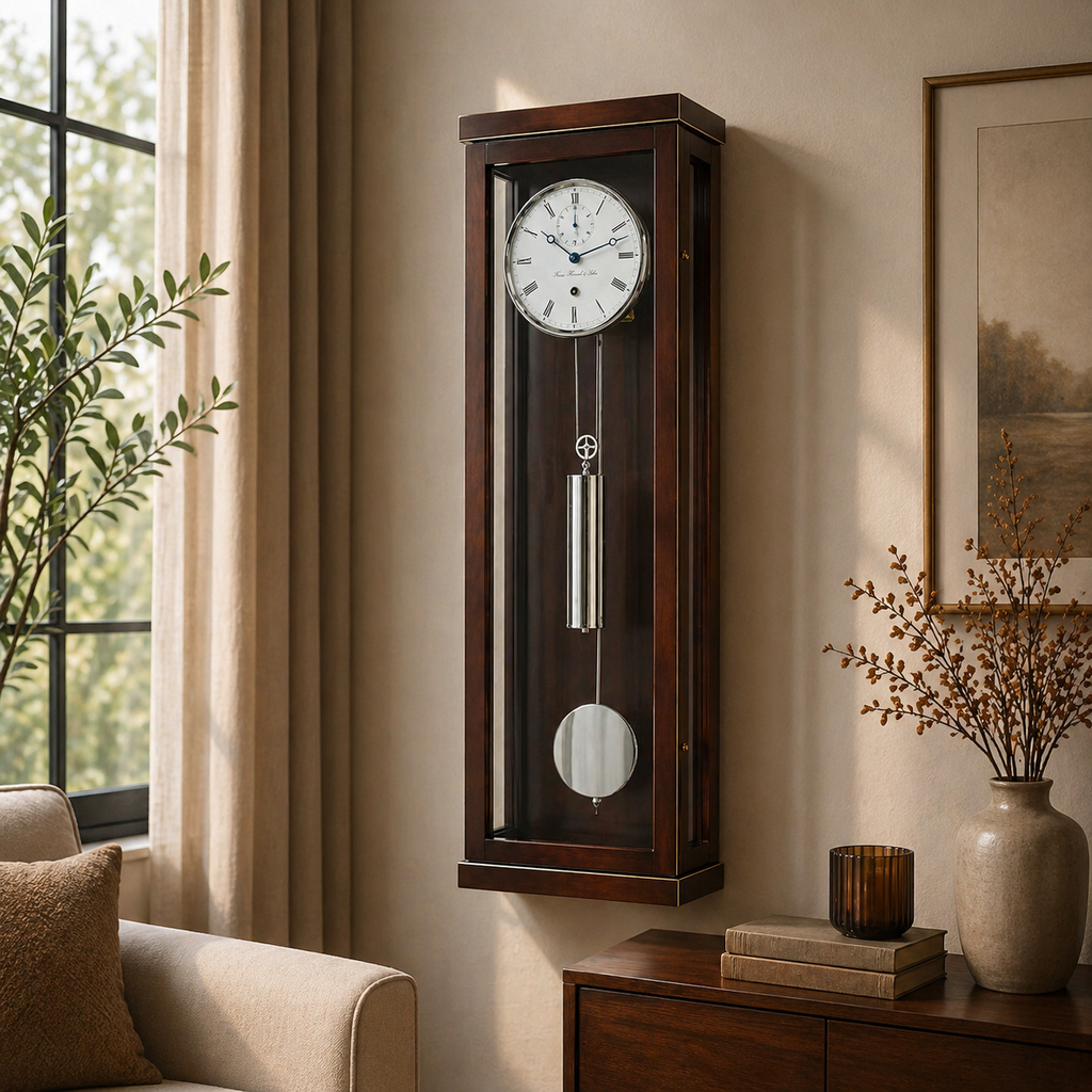 Hermle 70996-030761 Regulateur Jerald "Franz Hermle und Sohn" Monatsläufer Nussbaum
