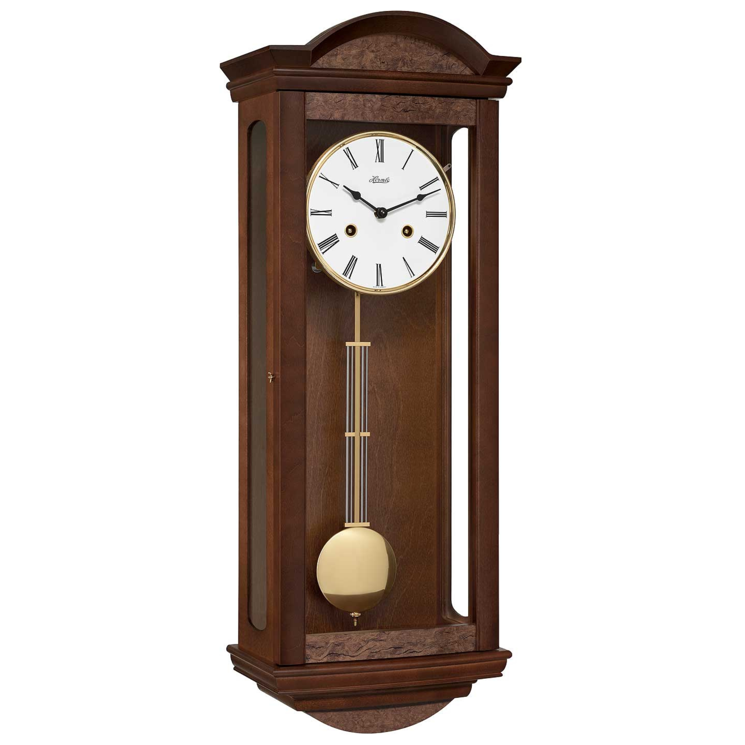Hermle 71001-030341 Regulateur Isabella Nussbaum mit Wurzeloptik