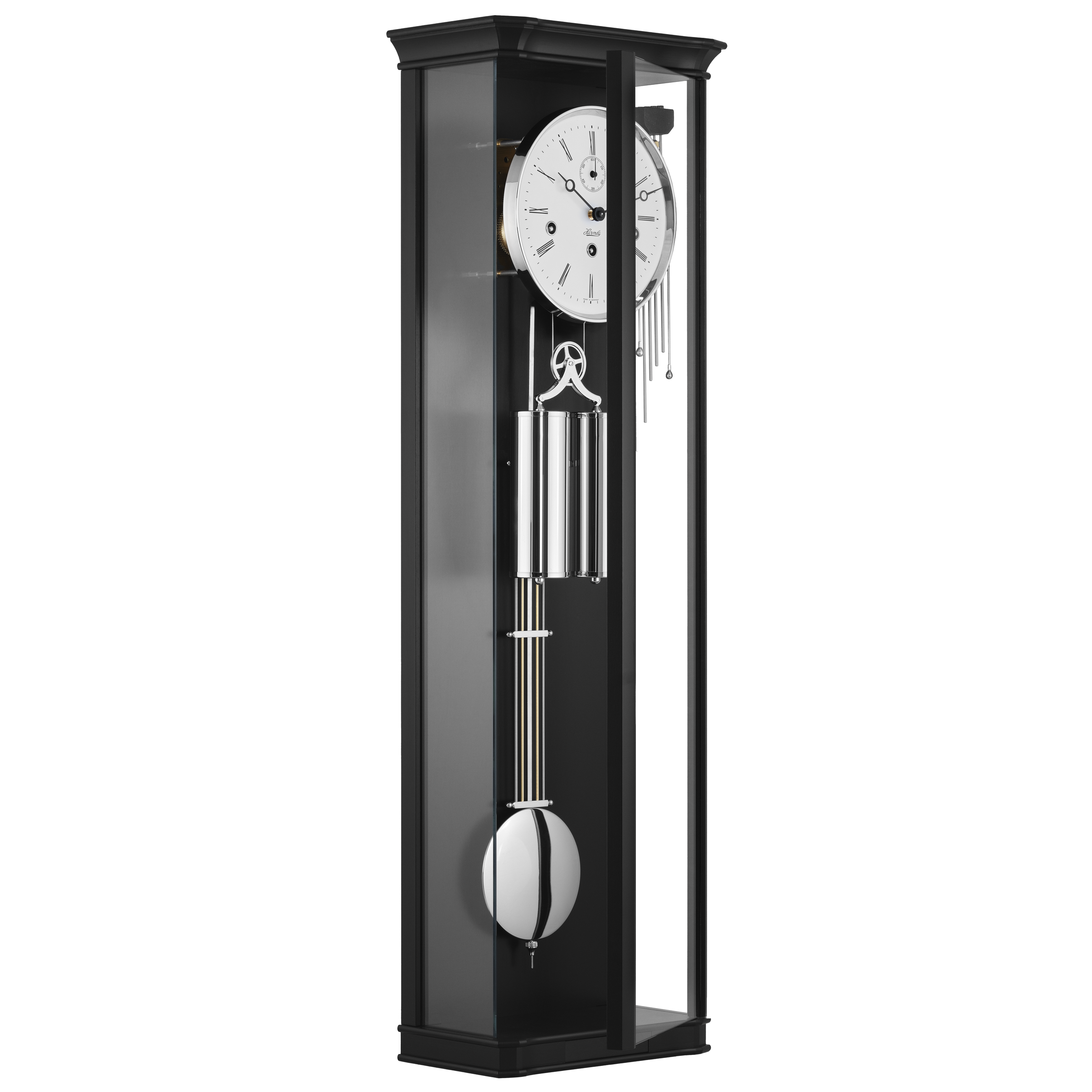 Hermle 71009-740351 Klassischer Regulateur William Schwarz-Nickel