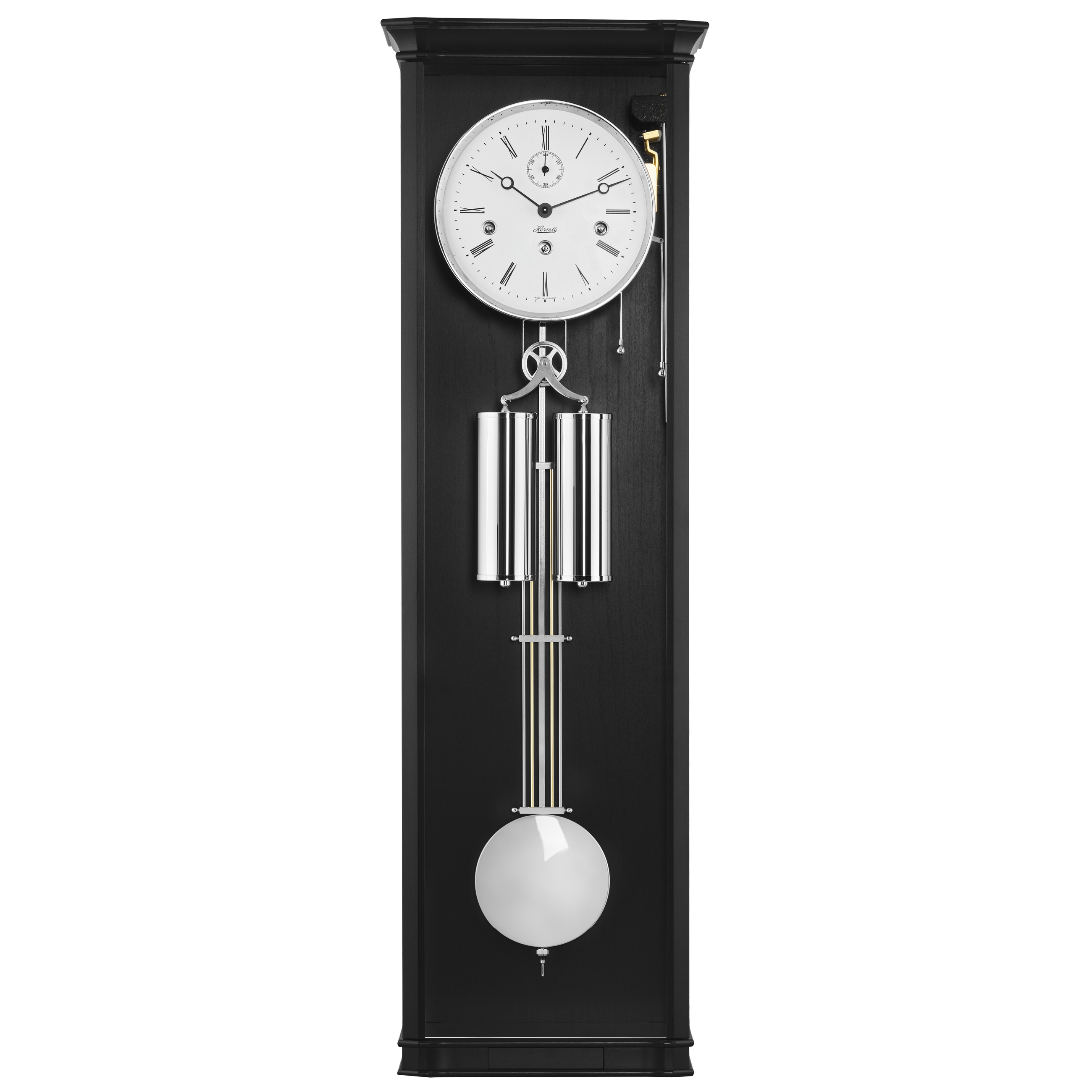 Hermle 71009-740351 Klassischer Regulateur William Schwarz-Nickel