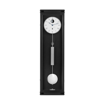 Hermle 71012-740761 Regulateur Hudson Franz Hermle & Sohn Monatsläufer Schwarz mit weissem Ziffernblatt und Mondkugel
