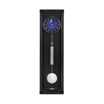  Hermle 71013-740761 Regulateur Hudson Franz Hermle & Sohn Monatsläufer Schwarz mit blauem Ziffernblatt und Mondkugel