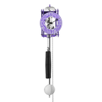 Hermle 71016-K90711 Raubritter Ravensburg Wanduhr in Lila mit bedrucktem Reif römische Zahlen