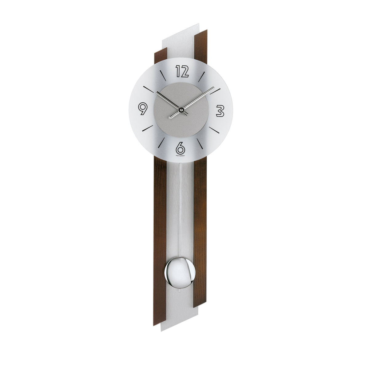 AMS W7207-1 Pendelwanduhr mit Nussbaum-Holzrückwand