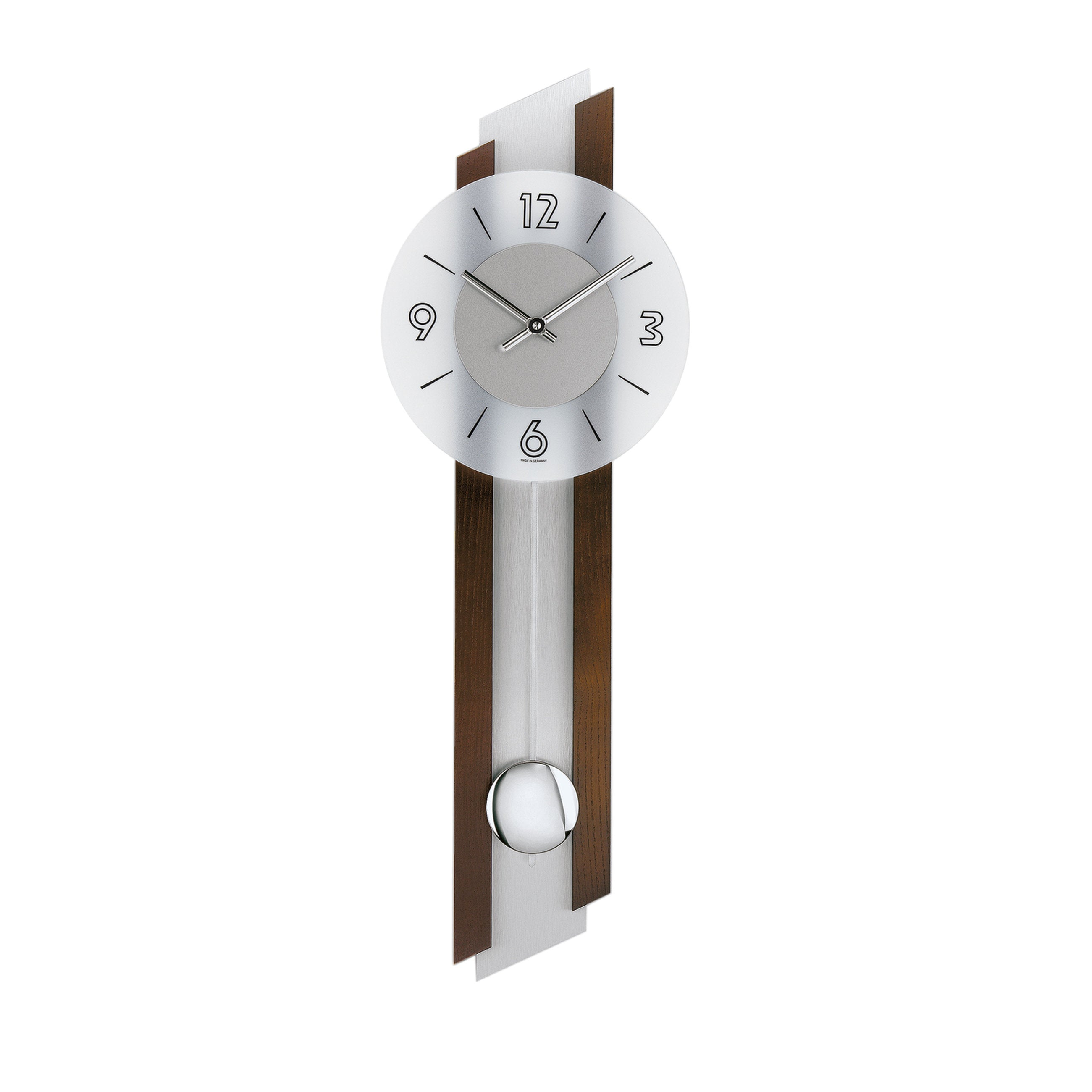 AMS W7207-1 Pendelwanduhr mit Nussbaum-Holzrückwand