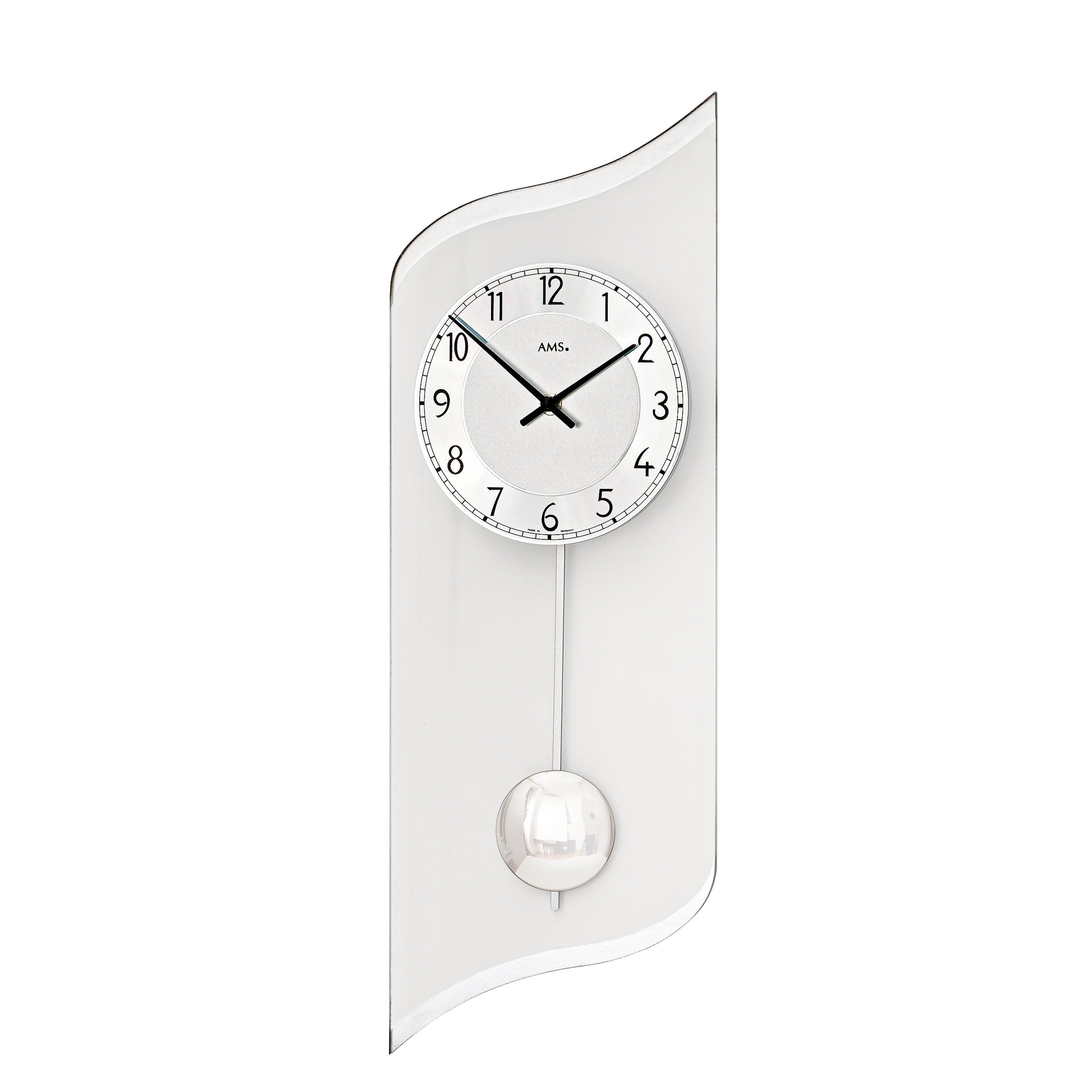 AMS W7436 Pendelwanduhr mit bedrucktem Mineralglas