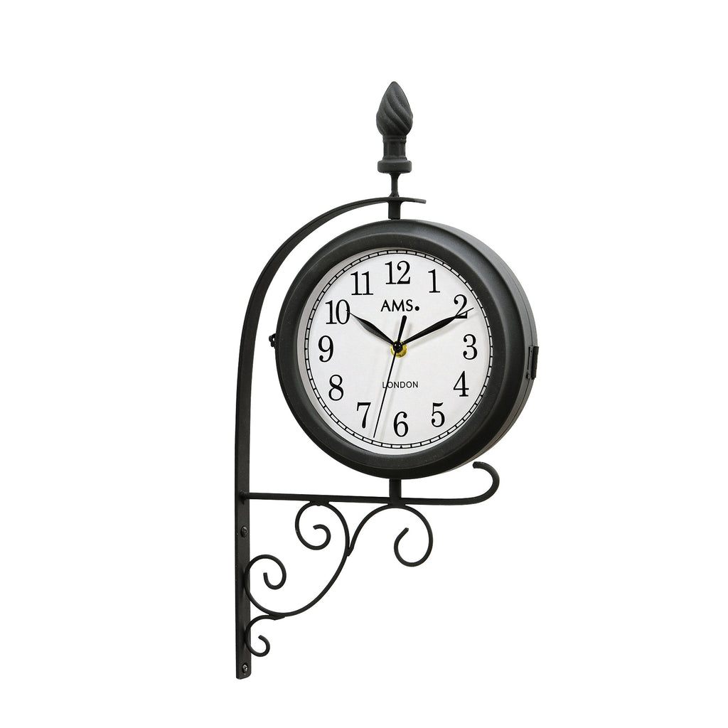 AMS W9433 Doppelseitige und drehbare Wanduhr für Außenbereiche