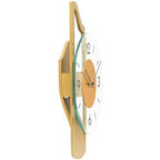 AMS W9679 Wanduhr mit 3D-Holzgehäuse messinglackiert