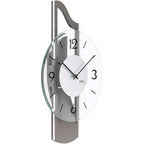 AMS W9682 Wanduhr mit 3D-Holzgehäuse anthrazitlackiert