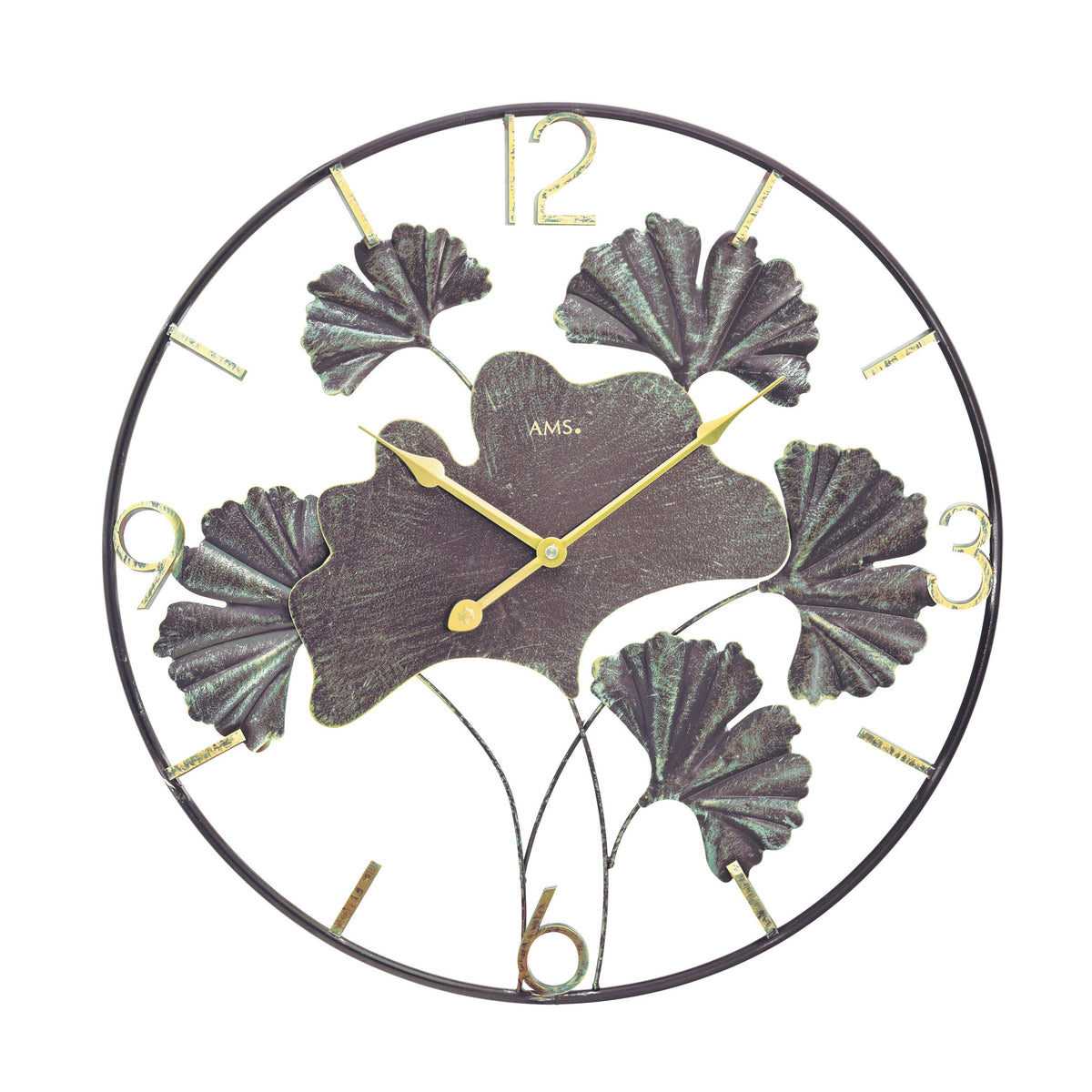 AMS W9704 Wanduhr mit lackiertem Metallgehäuse